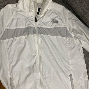 The North Face White Jacket with Gray Accents